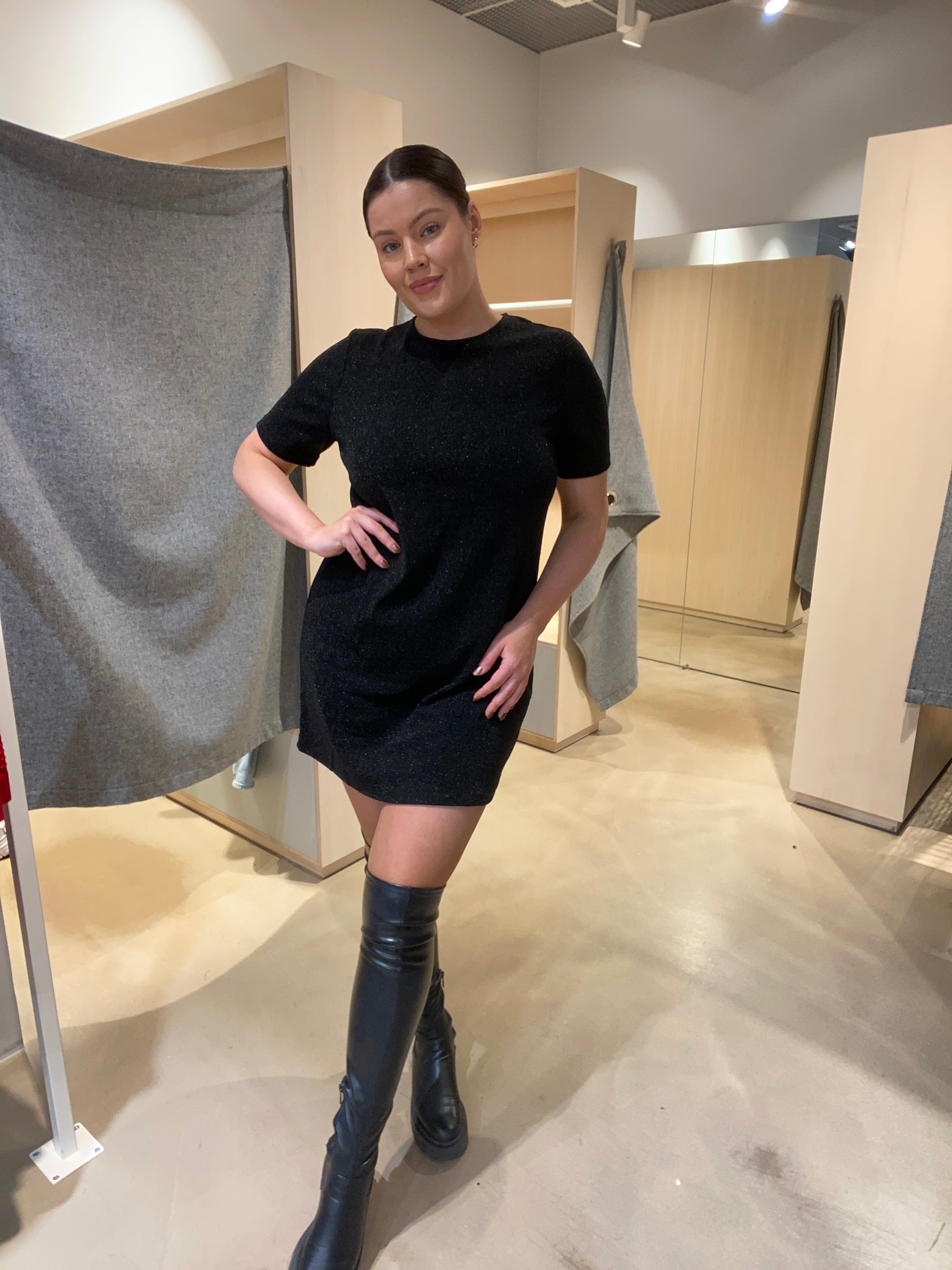 PCJINA Short Dress - Black